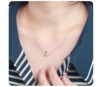 Silver Initial Letter Necklace O SPE-5555